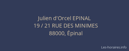 Julien d'Orcel EPINAL