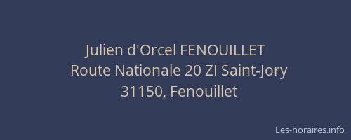 Julien d'Orcel FENOUILLET