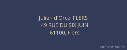 Julien d'Orcel FLERS
