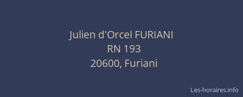 Julien d'Orcel FURIANI