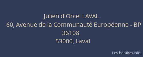 Julien d'Orcel LAVAL