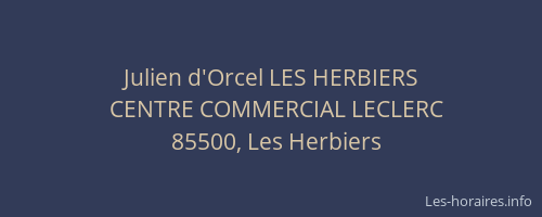 Julien d'Orcel LES HERBIERS