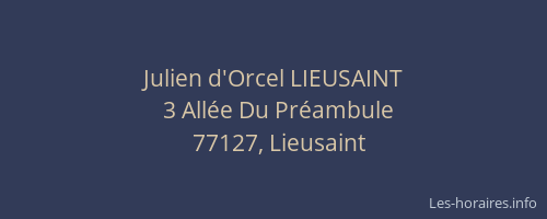 Julien d'Orcel LIEUSAINT