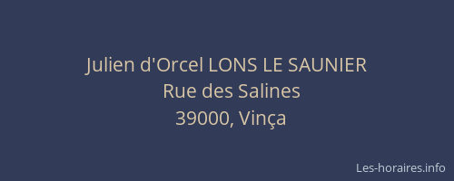 Julien d'Orcel LONS LE SAUNIER