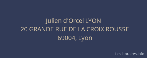 Julien d'Orcel LYON