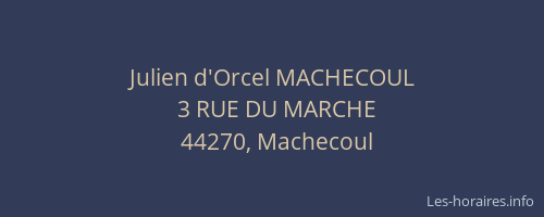 Julien d'Orcel MACHECOUL