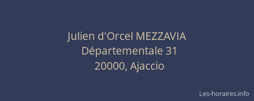 Julien d'Orcel MEZZAVIA