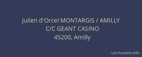 Julien d'Orcel MONTARGIS / AMILLY