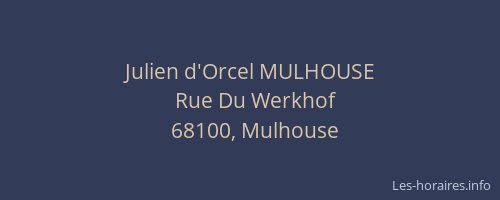 Julien d'Orcel MULHOUSE