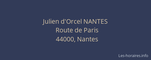 Julien d'Orcel NANTES