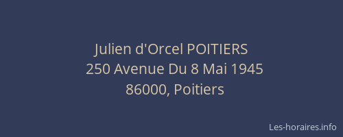 Julien d'Orcel POITIERS