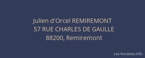 Julien d'Orcel REMIREMONT
