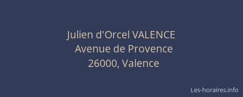 Julien d'Orcel VALENCE