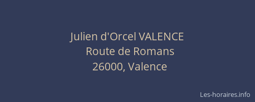 Julien d'Orcel VALENCE