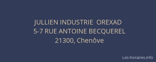 JULLIEN INDUSTRIE  OREXAD