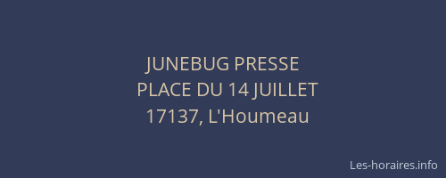 JUNEBUG PRESSE
