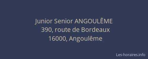 Junior Senior ANGOULÊME