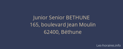 Junior Senior BETHUNE