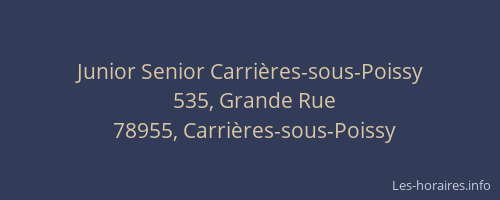 Junior Senior Carrières-sous-Poissy
