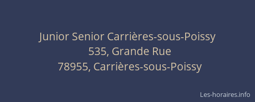 Junior Senior Carri&egrave;res-sous-Poissy