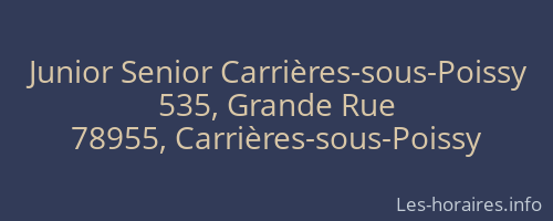 Junior Senior Carrières-sous-Poissy