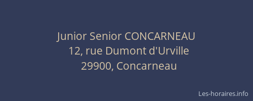 Junior Senior CONCARNEAU