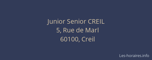 Junior Senior CREIL