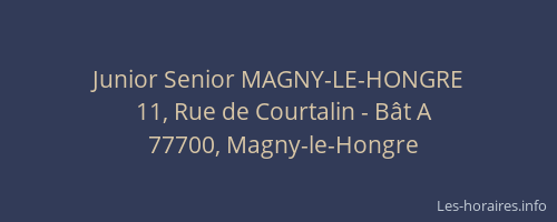 Junior Senior MAGNY-LE-HONGRE