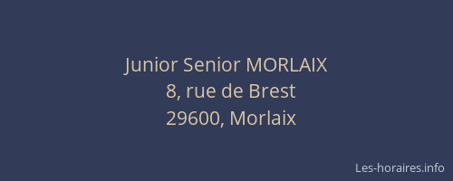 Junior Senior MORLAIX