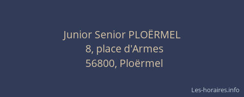 Junior Senior PLO&Euml;RMEL