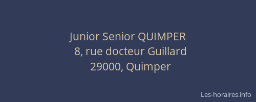 Junior Senior QUIMPER