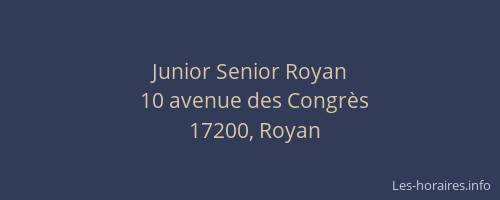 Junior Senior Royan