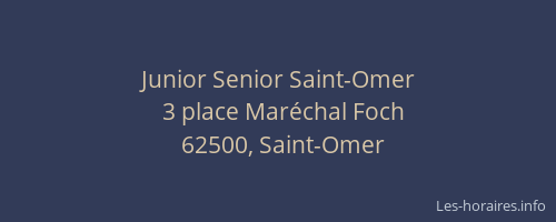 Junior Senior Saint-Omer