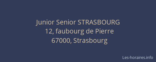 Junior Senior STRASBOURG