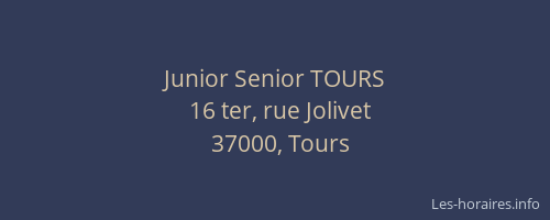 Junior Senior TOURS