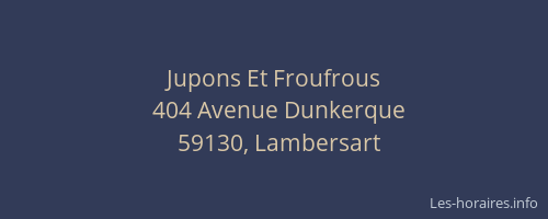 Jupons Et Froufrous