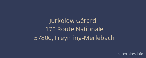 Jurkolow G&eacute;rard
