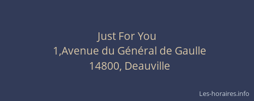 Just For You