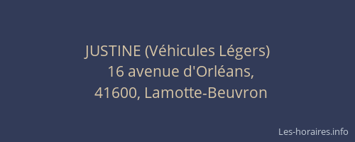JUSTINE (V&eacute;hicules L&eacute;gers)