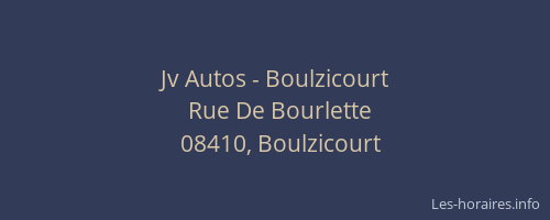 Jv Autos - Boulzicourt