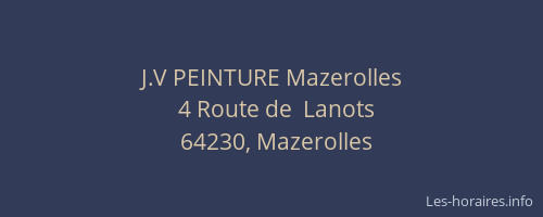 J.V PEINTURE Mazerolles