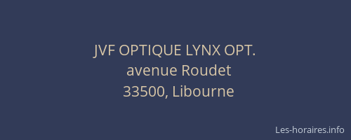 JVF OPTIQUE LYNX OPT.