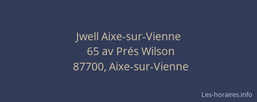 Jwell Aixe-sur-Vienne