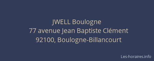 JWELL Boulogne