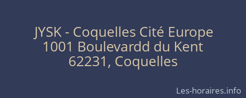 JYSK - Coquelles Cité Europe