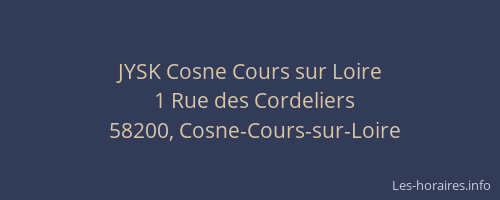 JYSK Cosne Cours sur Loire