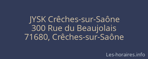 JYSK Crêches-sur-Saône