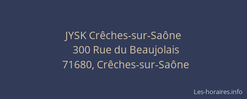 JYSK Crêches-sur-Saône