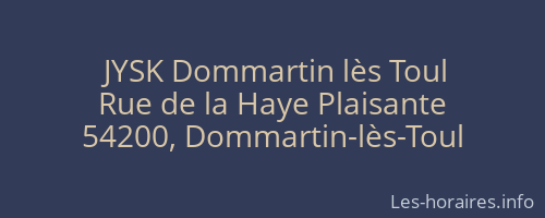 JYSK Dommartin lès Toul