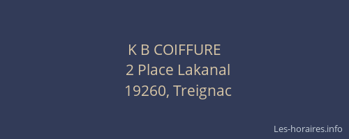K B COIFFURE